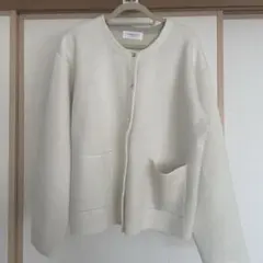 OPAQUE.CLIP アイボリー スナップボタンカーディガン 38/ Mサイズ