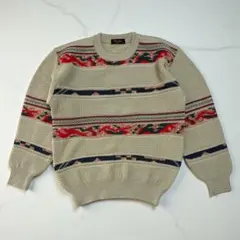 ニットセーター 日本製　ゴルフ　スポーツ　毛100％　M