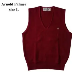 Arnold Palmer ニットベスト ボルドー Lサイズ【19】のサムネイル