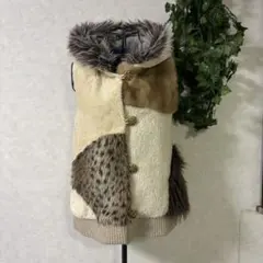 フード付き　ファーベスト　ファー　y2k 00s vintage グランジ