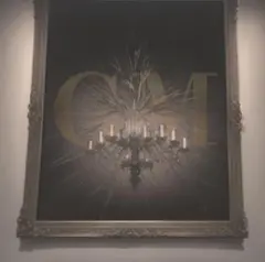 真作 原画 原画 オリジナル 限定一点物 油絵風 美術館の額縁風 虚廊の