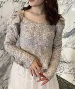 ハートネック ニット