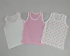 再値下げしました新品〜タンクトップ 3枚組〜 吸水速乾〜ハート、ボーダー〜ピンク
