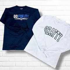 バスケ ロンT 練習着 ネイビー&ホワイト 2点セット バスケットボールウェア