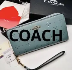 Coachレディース長財布コーチパンチリング 花柄