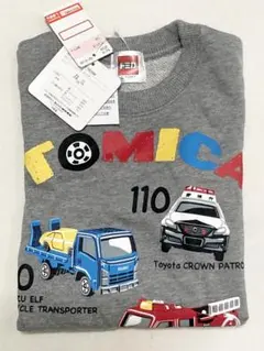 トミカ　トレーナー　長袖　100サイズ　グレー　しまむら　男の子　新品　未使用