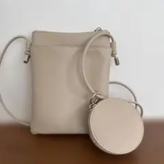 スマホショルダーバッグ ベージュ