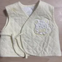familiar風ベビー　スリーパー　ベスト くま刺繍