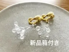 <新品箱付き>HARIO Lampwork Factory かすみ草 イヤリングのサムネイル