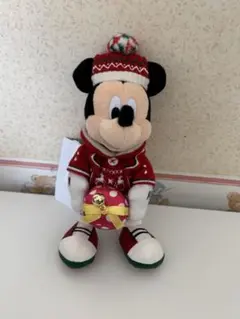 ディズニー ミッキーマウス ぬいぐるみバッジ2021クリスマス