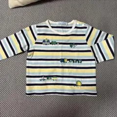 ファミリア　長袖Tシャツ　80 ボーダー汽車