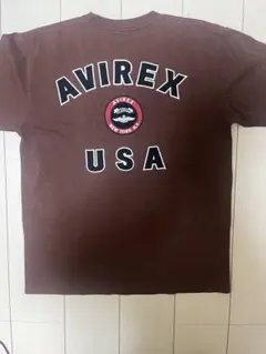 AVIREX Tシャツ ブラウン L