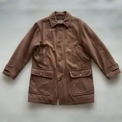 L.L.Bean ウール混 キルティング コート ブラウン Lのサムネイル