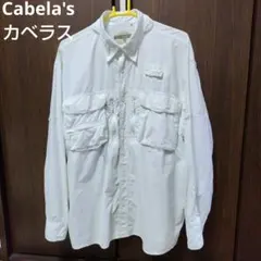 Cabela's カベラス 90年代 フィッシャーシャツ ホワイト ヴィンテージ