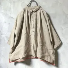 ❤️ワイドシルエット❤️Veritecoeur リネンギャザーブラウス VC-870 
