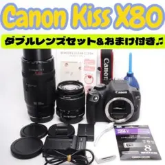✨Canon Kiss X80✨＋標準レンズ&超望遠レンズ＋おまけ付き♫のサムネイル