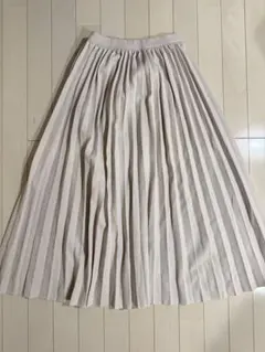 GRL 플리츠 롱 스커트 아이보리 M