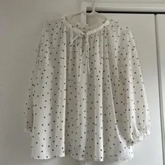 SLOBE IENAドットブラウス