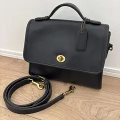 【極美品】オールドコーチ ショルダーバッグ2wayネイビー9870 ヴィンテージ