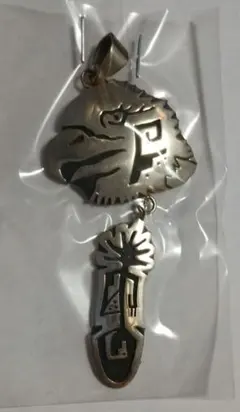 ナバホ族 H. Spencer タイガーズアイペンダント STERLING - メルカリ