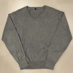 無印良品 Vネック 薄手 ニット セーター グレー S