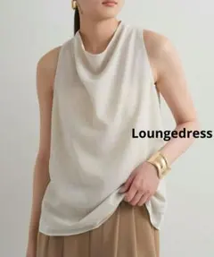 Loungedress✨総針フレンチワンピース ベージュ Loungedress✨総針フレンチワンピース ベージュ - メルカリ