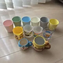 プーさん、ドラえもん、ミニオン、リラクマ含むキッズコップ12個セット