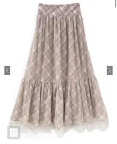 【GRL新品】最安値！シアーチェック柄バックレースアップスカート[pu47]