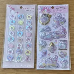 【正規品】マイメロ おはじきふう＆キラキラカプセルシール ２枚セット サンリオ