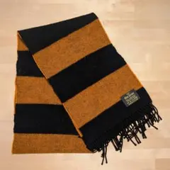 Glen Prince オレンジ黒ストライプマフラー