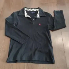 BURBERRY 七分袖 ポロシャツ M　黒色