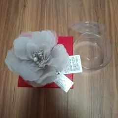 ワールド グレー シフォン コサージュケース入 タグ付き