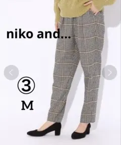 niko and… TRPUチェックテーパーパンツチェック柄 M