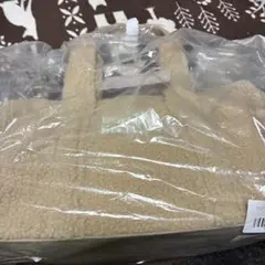 mily bilet ロゴ刺繍ボアボストンバッグ