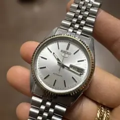 SEIKO 5自動巻き時計 シルバー