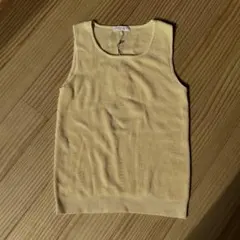 DEMYLEE イエロー ノースリーブ ニット コットン