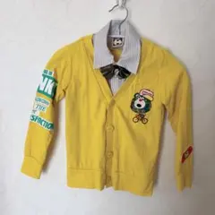 重ね着風 トップス シャツ カーディガン 110cm