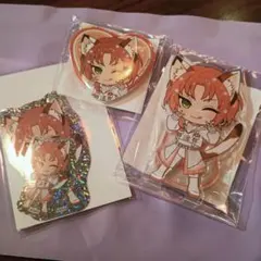 あんスタ ナンジャ 月永レオ ミニゲーム アクスタ ハート缶バッジ ステッカー