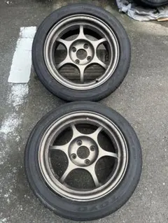 エンケイ レーシングS 当時物 16インチ 7j+32 タイヤ25年製 バリ溝
