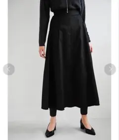 クラネ CLANE MAXI FLARE SKIRT ロング フレアスカート　黒