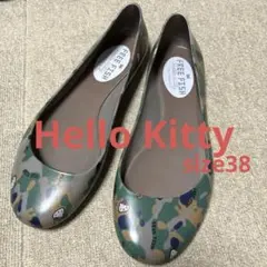 【FREE FISH】 KITTYレインシューズ　迷彩　キティーフリーフィッシュのサムネイル