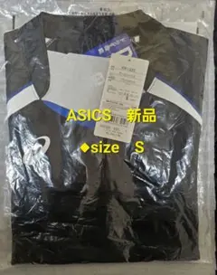 asics 長袖 Mサイズ ブラック×ブルー