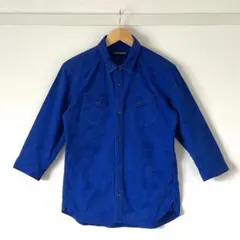 な*か様 【美品】ハイダウェイニコル 七分袖コットンシャツ M メンズ 青迷彩