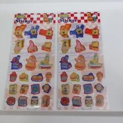 スポンジボブ スクエアパンツ ぷくぷくステッカー シール 2点セット