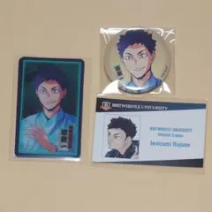 ファンパーク 名刺 夏祭り 缶バ クリカ ハイキュー 名刺 岩泉一 3点セット