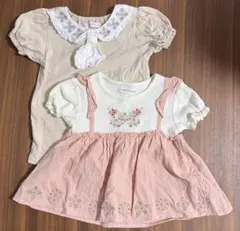 ママラク　KUNIKA 刺繍Tシャツ　2枚セット