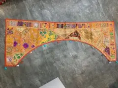 刺繍ビーズ装飾のカーブ状布 door/wall hanging