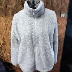 グレー フリースジャケット ハイネック