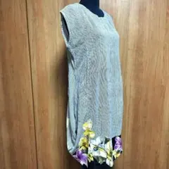 【Hyo】レディース　花柄ワンピース　M-L　ポケット付　綿100％