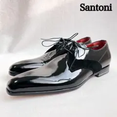 未使用Santoni パテントレザー ドレス 外羽根プレーントゥ スエードのサムネイル